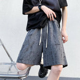 Hearujoy Summer Shorts Men Fashion Retro Hole Shorts Men Streetwear Hip-hop Loose Distressed Shorts Mens Large Sizes Vintage Shorts 5XL